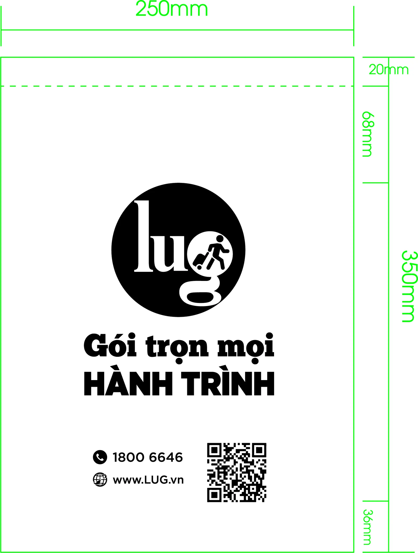 Túi zip lụa mờ in logo thương hiệu