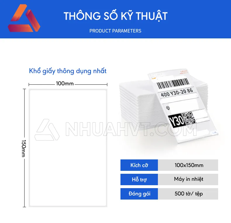 Giấy in nhiệt tự dính HVT