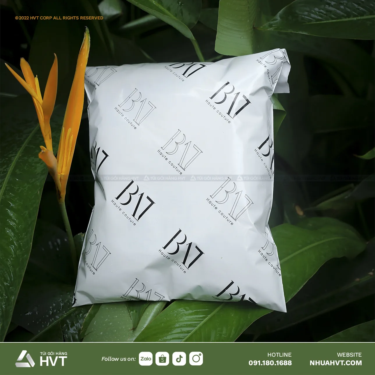 Túi gói hàng in logo tràn viền
