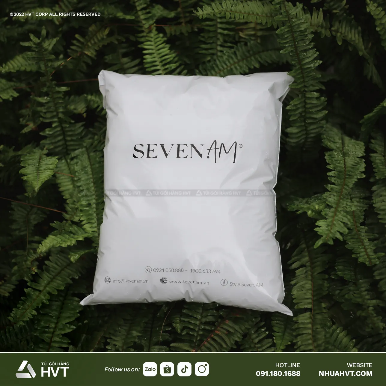 Túi niêm phong in logo thương hiệu Seven AM