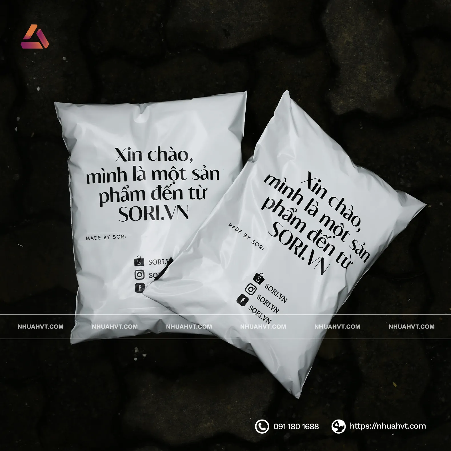 túi gói hàng in logo cố định