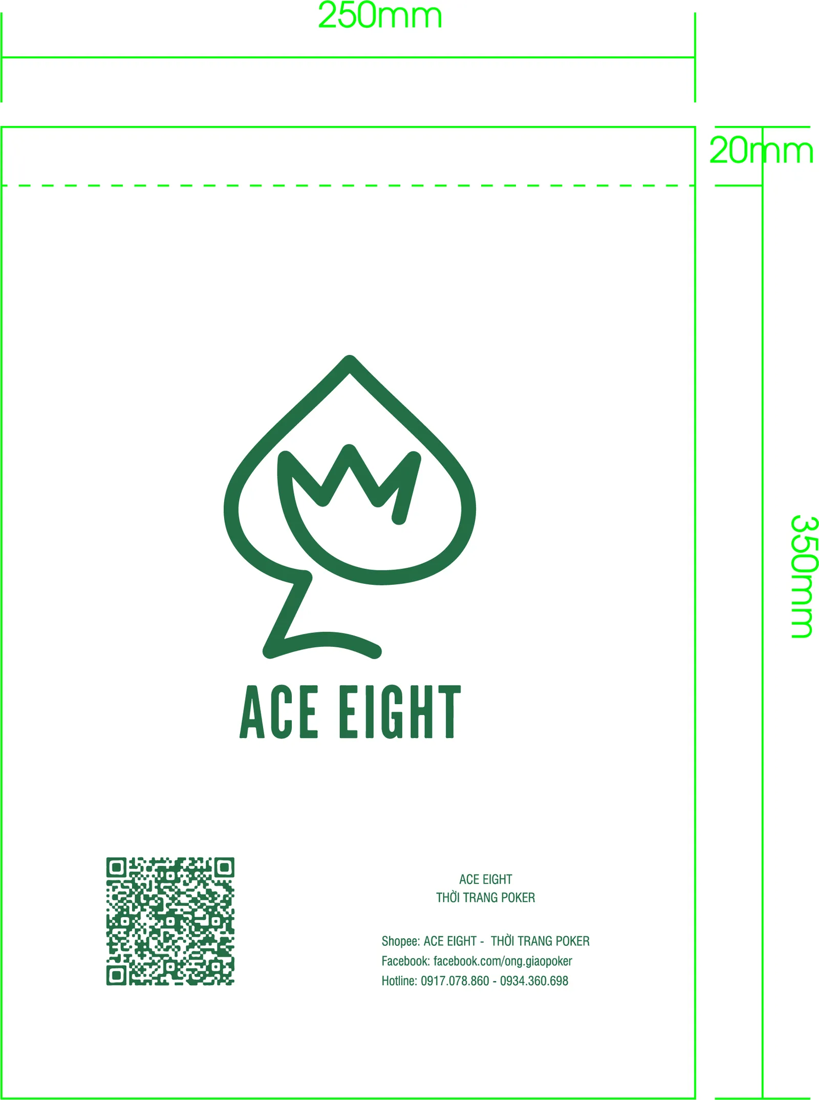 Túi zip lụa mờ in logo thương hiệu