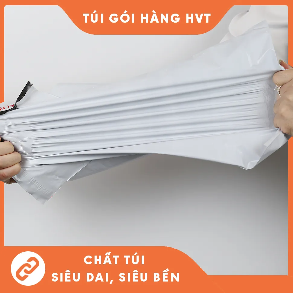 túi gói hàng màu trắng in logo