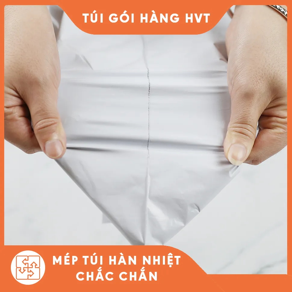 túi gói hàng màu trắng sứ cao cấp HVT