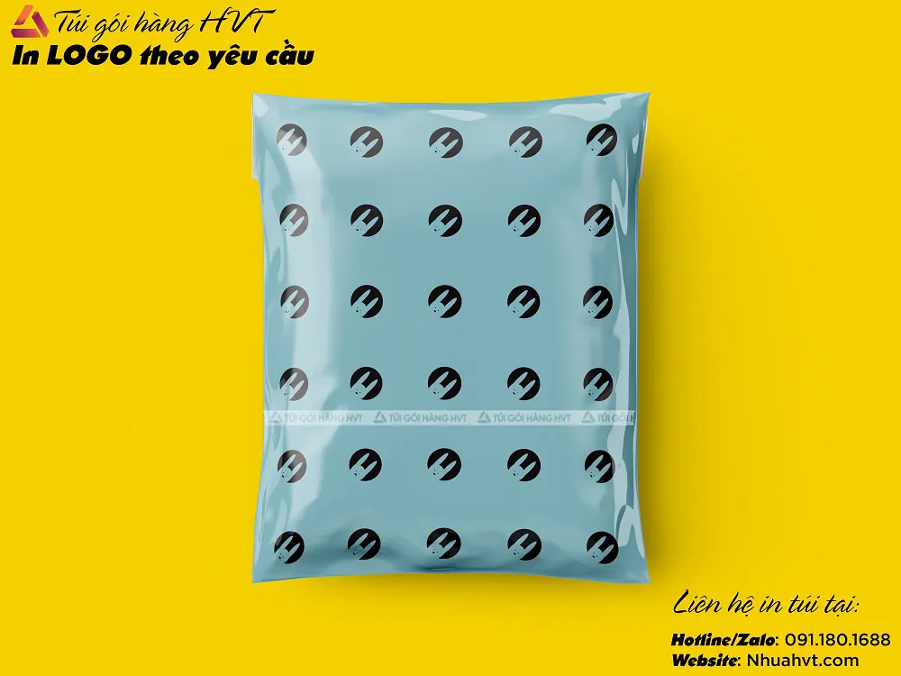túi gói hàng xanh ngọc in logo theo yêu cầu