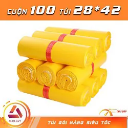 Túi gói hàng màu vàng 28x42 cm 9 cuộn
