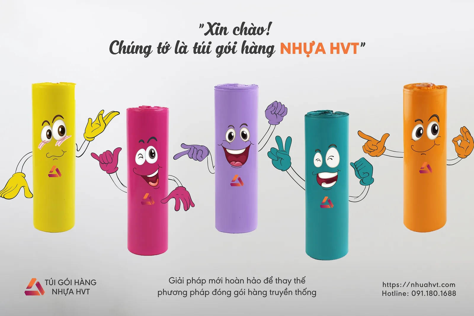 túi đóng gói hàng niêm phong nhựa hvt