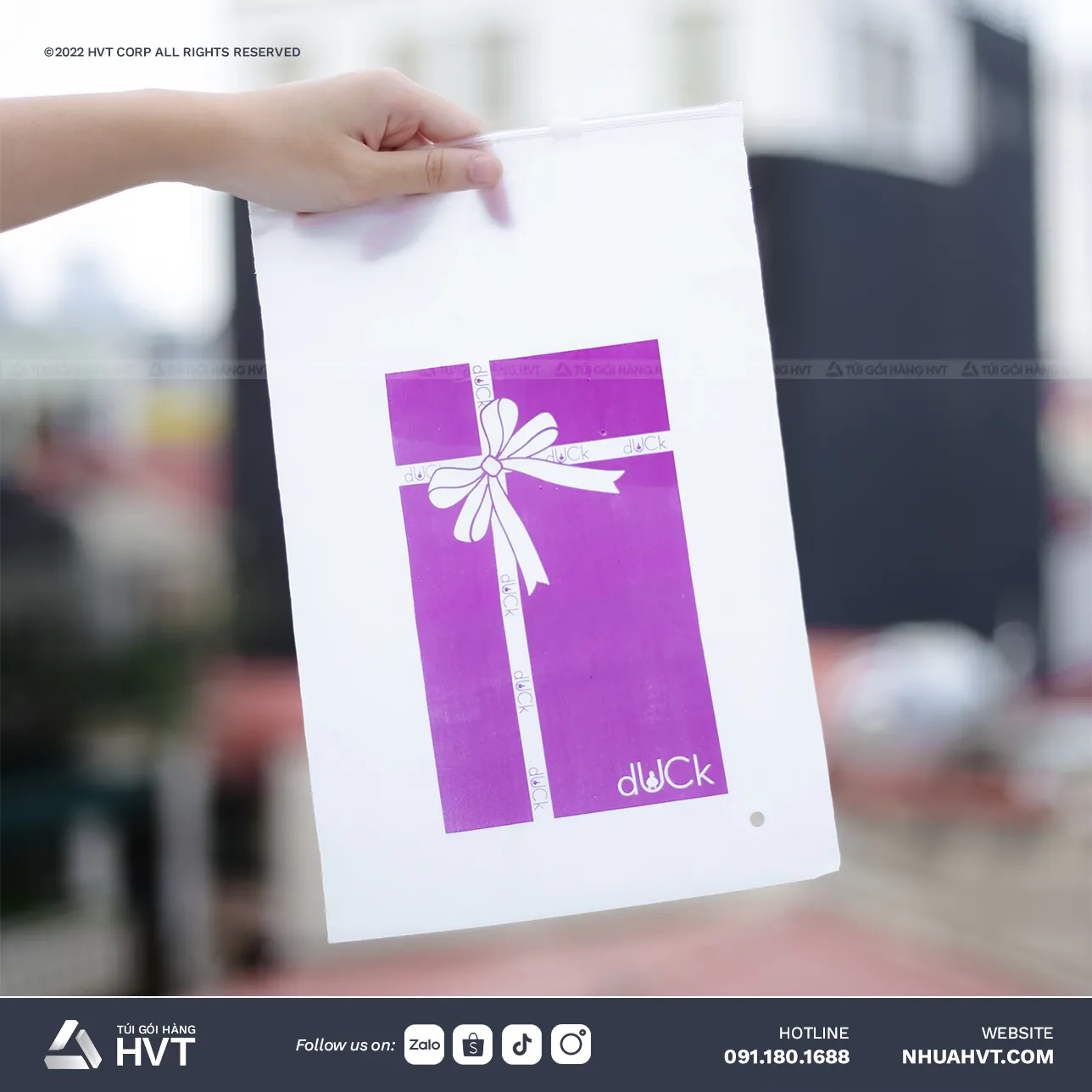 Túi zip đựng kéo khóa in logo