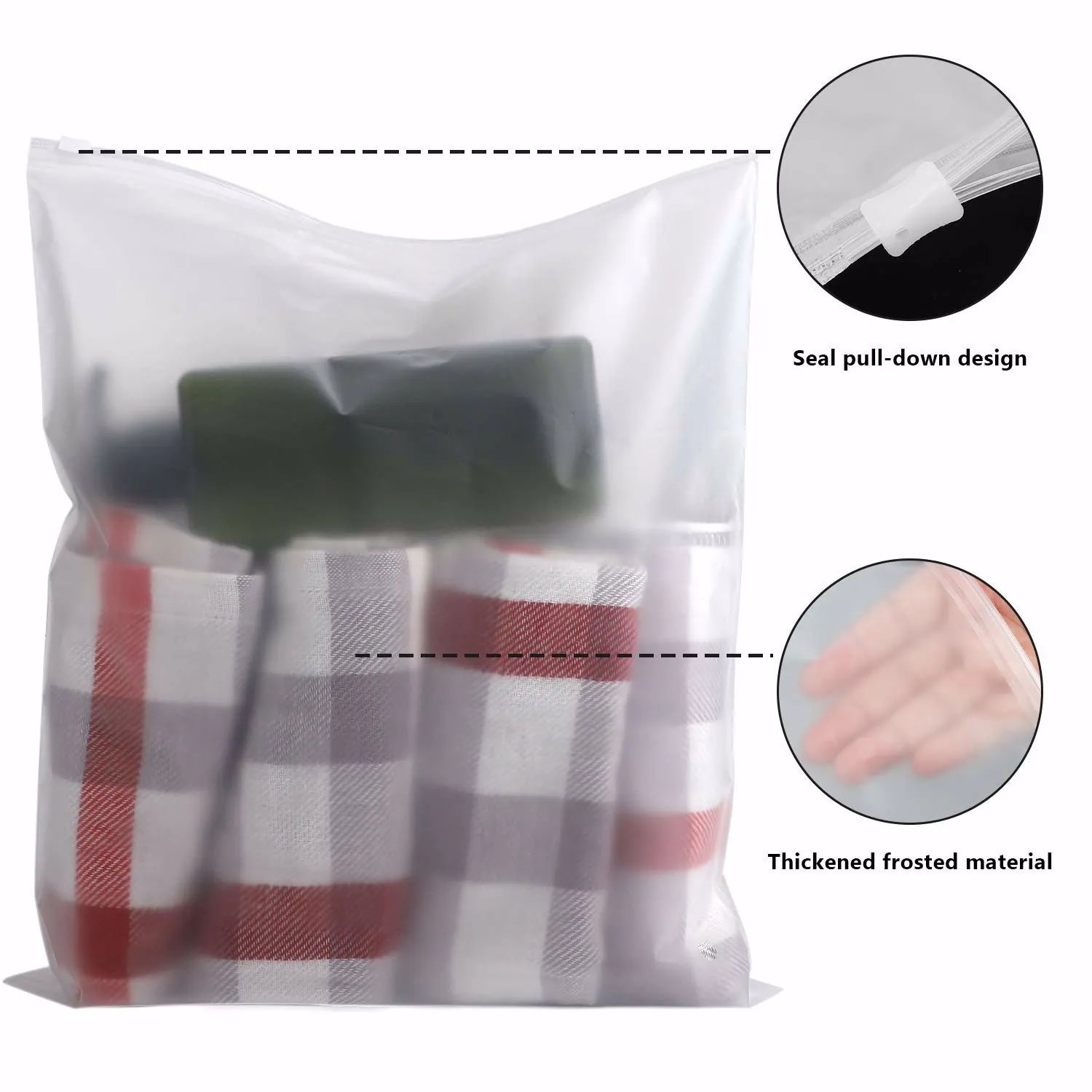 túi zip lụa mờ kéo khóa cao cấp