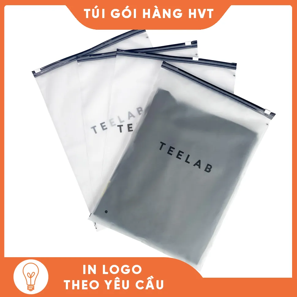 Túi zip đựng kéo khóa in logo