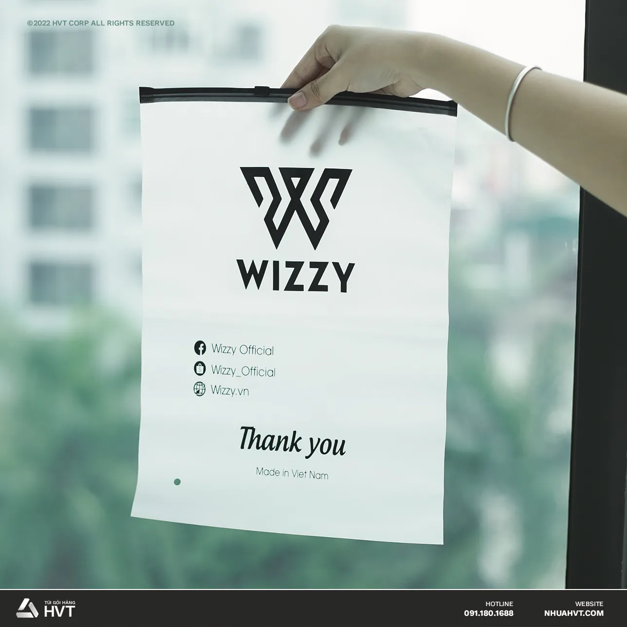 túi zip lụa mờ kéo khóa in logo thương hiệu